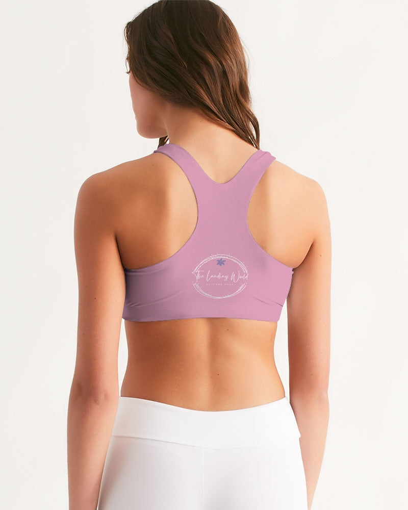 Malibu Pink Base Women's Yoga Top, Sports Bra