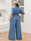 Plus Size Ribbed Summer Jumpsuit