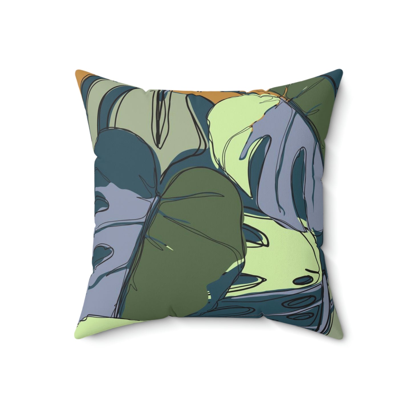 Hawaii Monstera Collection Throw Pillow, Tropical Monstera Leaf Designer Throw Pillow