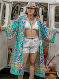 Plus Size Boho Beach Maxi Robe or Swim Cover