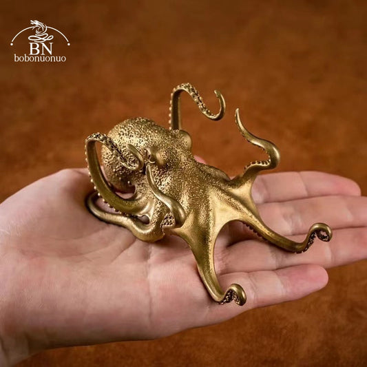 Metal Octopus Cuttlefish Figurines