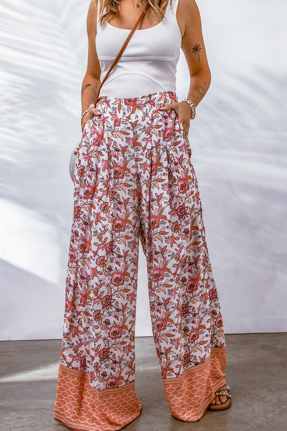 Bohemian Pleated Boho Resort Culottes