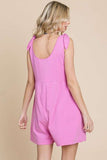 Plus Size Pink Beach Romper