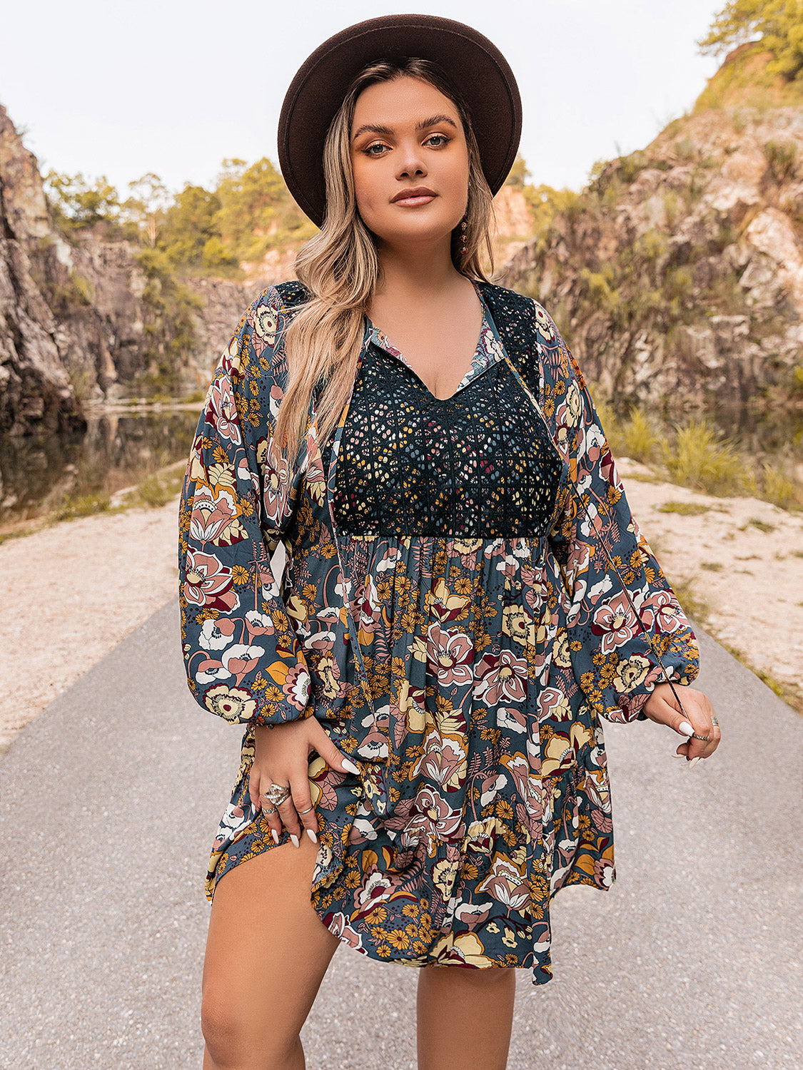 Plus Size Boho Short Summer Dress