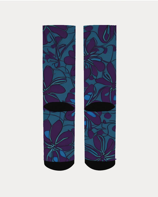 Purple Hawaii Floral Women's Hawaiian Socks