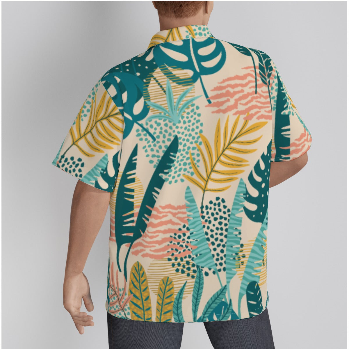 Men's Coral Leaves Resort Shirt