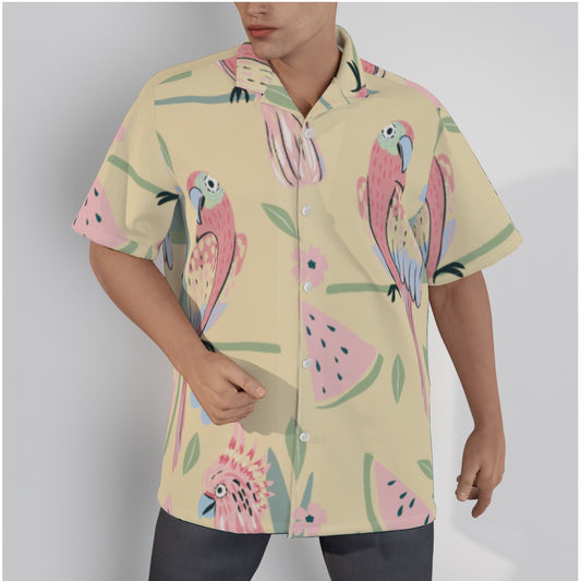 Men's Mint Green Watermelon Beach Shirt
