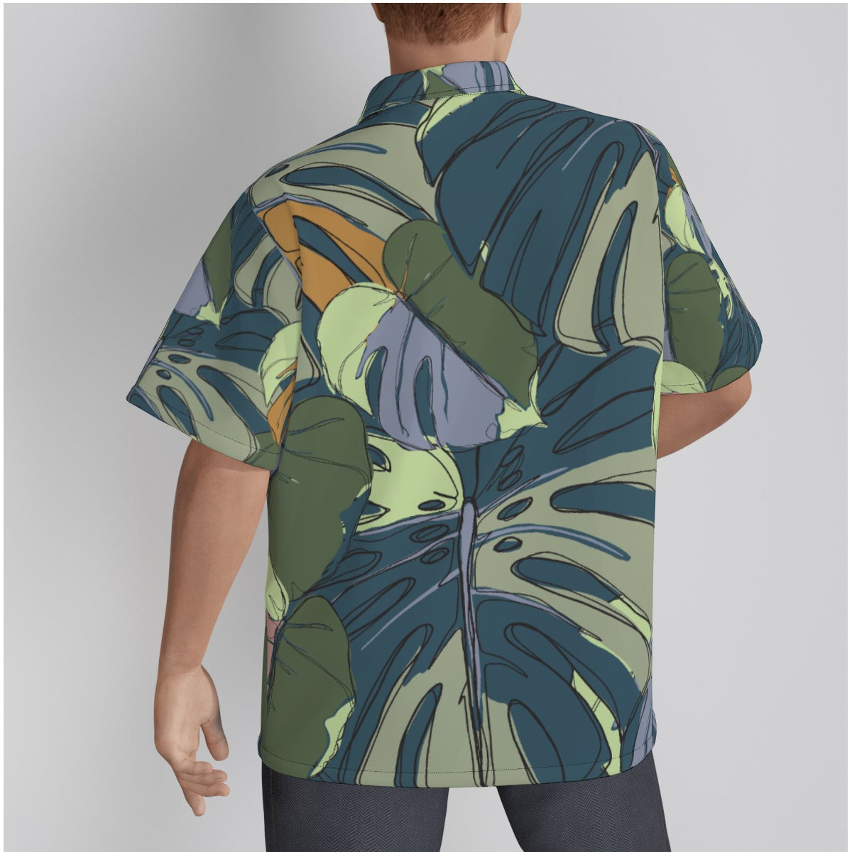 Hawaiian Monstera Men's Hawaiian Shirt Cotton Poplin up to 6XL