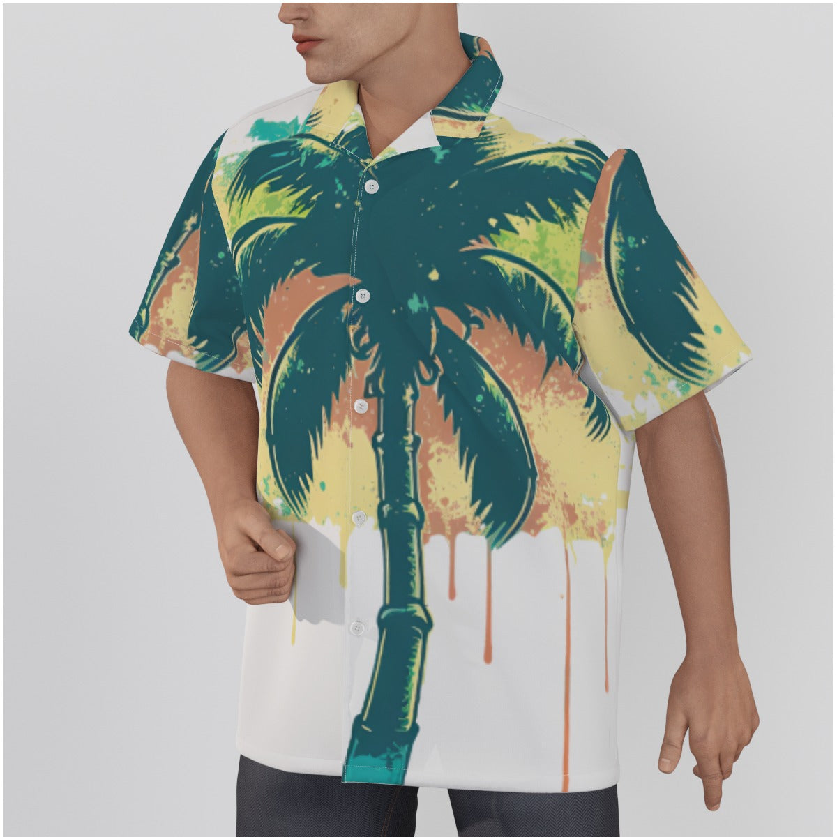 Men's Sunset Palm Aloha Hawaiian Shirt