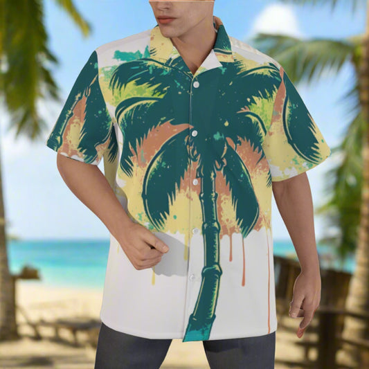 Men's Sunset Palm Aloha Hawaiian Shirt