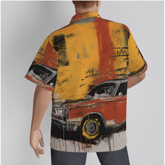 Men's Painted Car Cancun Beach Resort Shirt