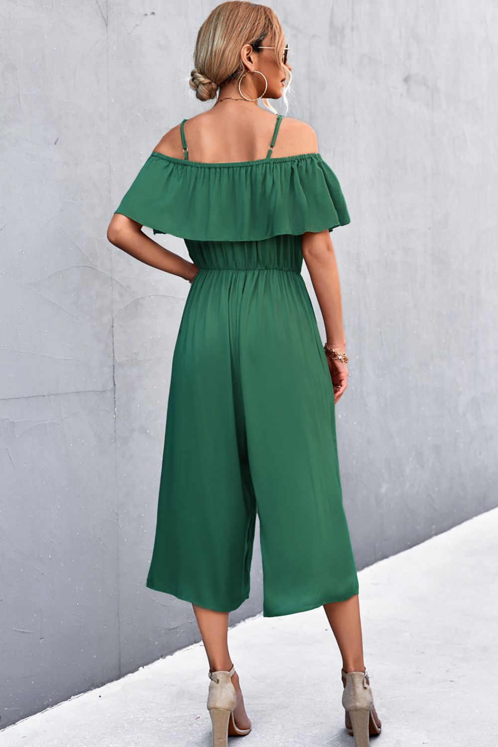 Spaghetti Strap Layered Resort Jumpsuit