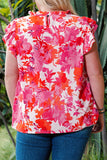 Plus Size Floral Summer Vacation Blouse