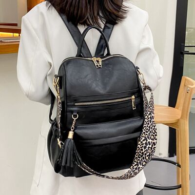 PU Leather Convertible Resort Backpack