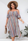 Plus Size Striped Beach Dress