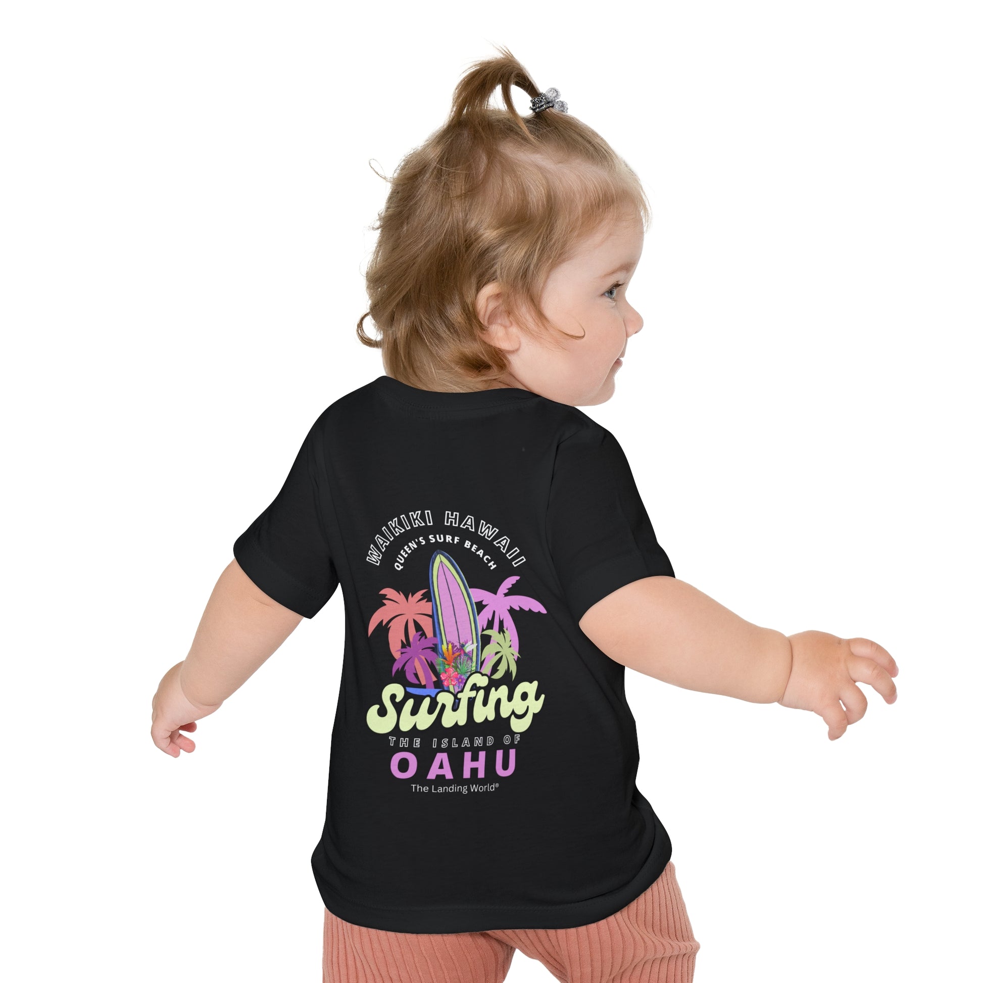 Baby Short Sleeve Oahu Hawaii Surfer T-Shirt