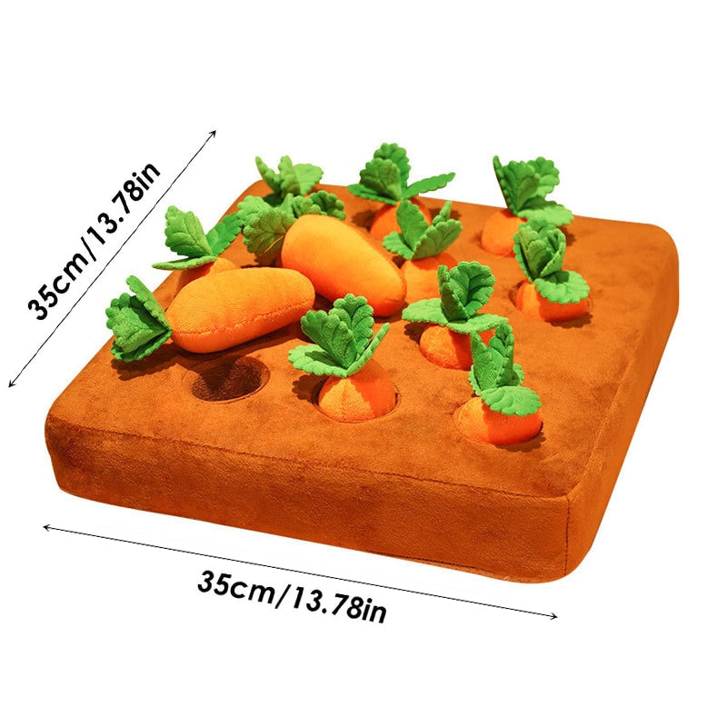 Vegetable Series Pet Toy Orange Carrot Plush Fruit Shaped Squeaky Dog Toy