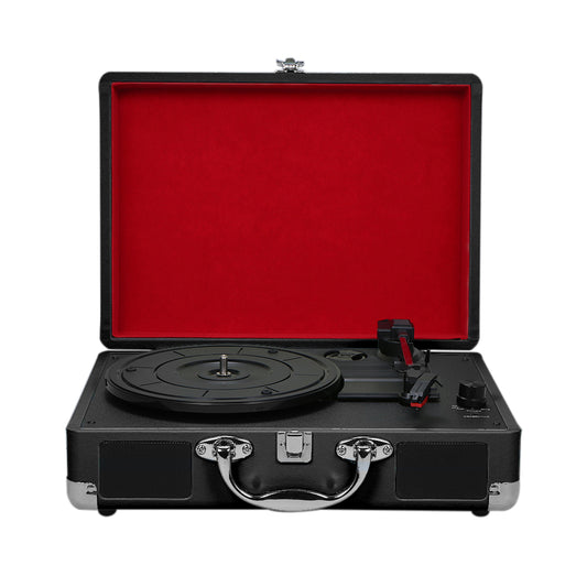 Portable Record Player in Leather Case