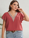 Plus Size Elegant Resort Blouse