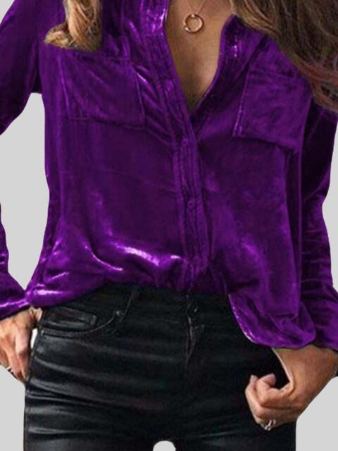 Women's Resort Collared Shirt with Breast Pockets