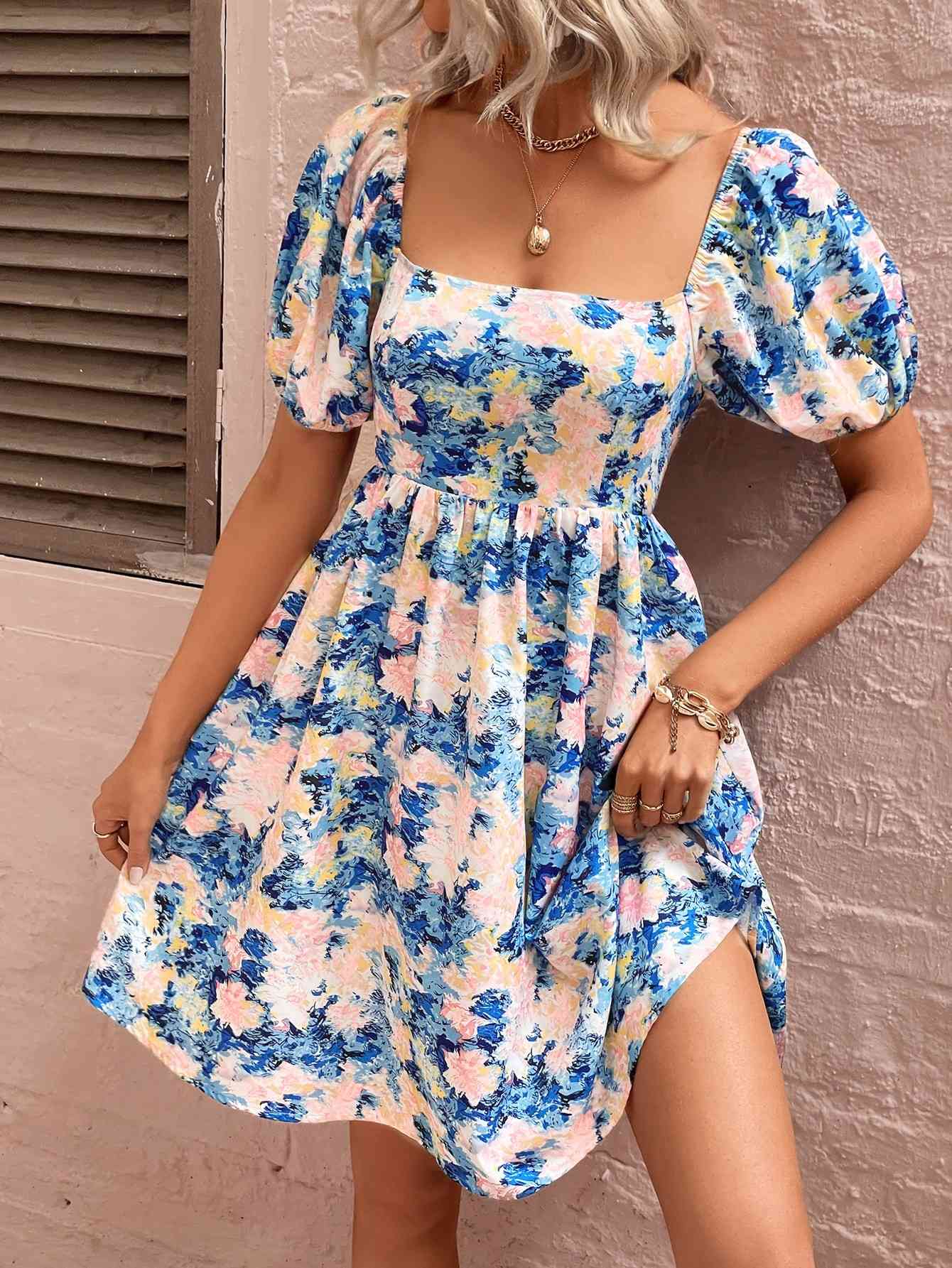 Floral Puff Sleeve Sundress