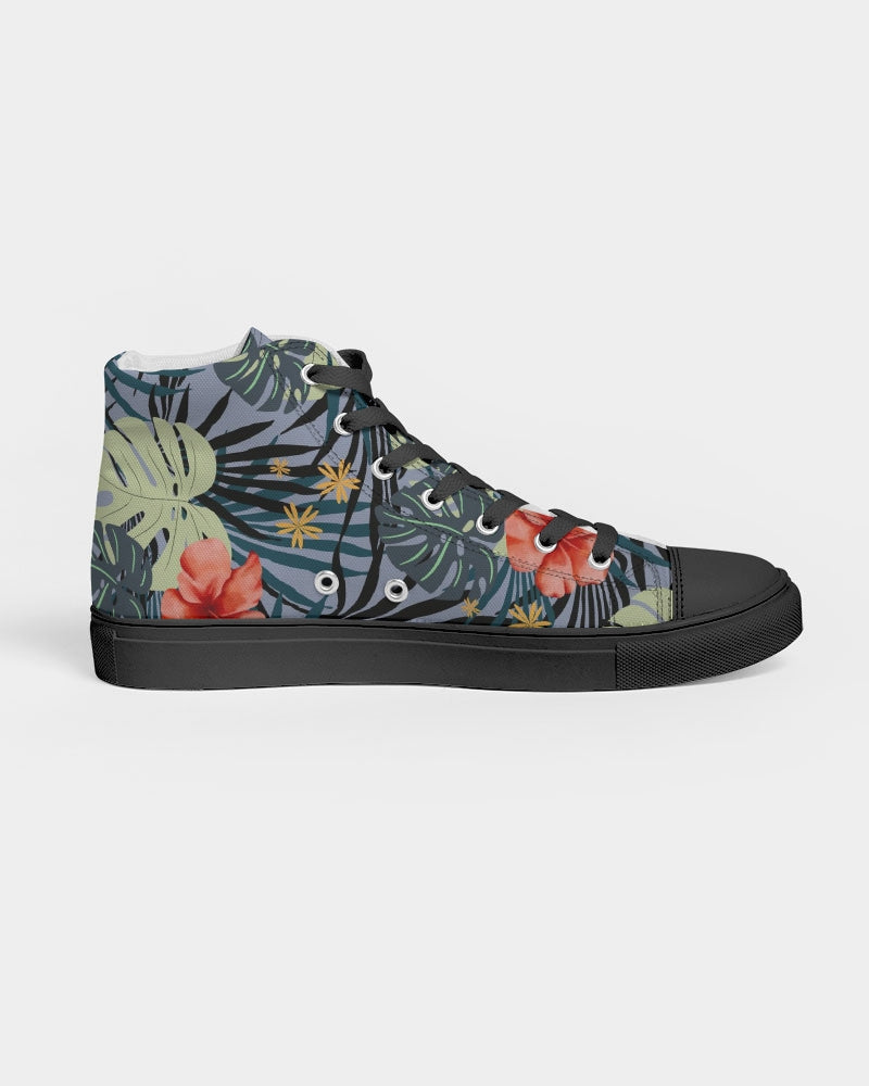 Hawaiian Hibiscus Women's Hightop Canvas Shoe 