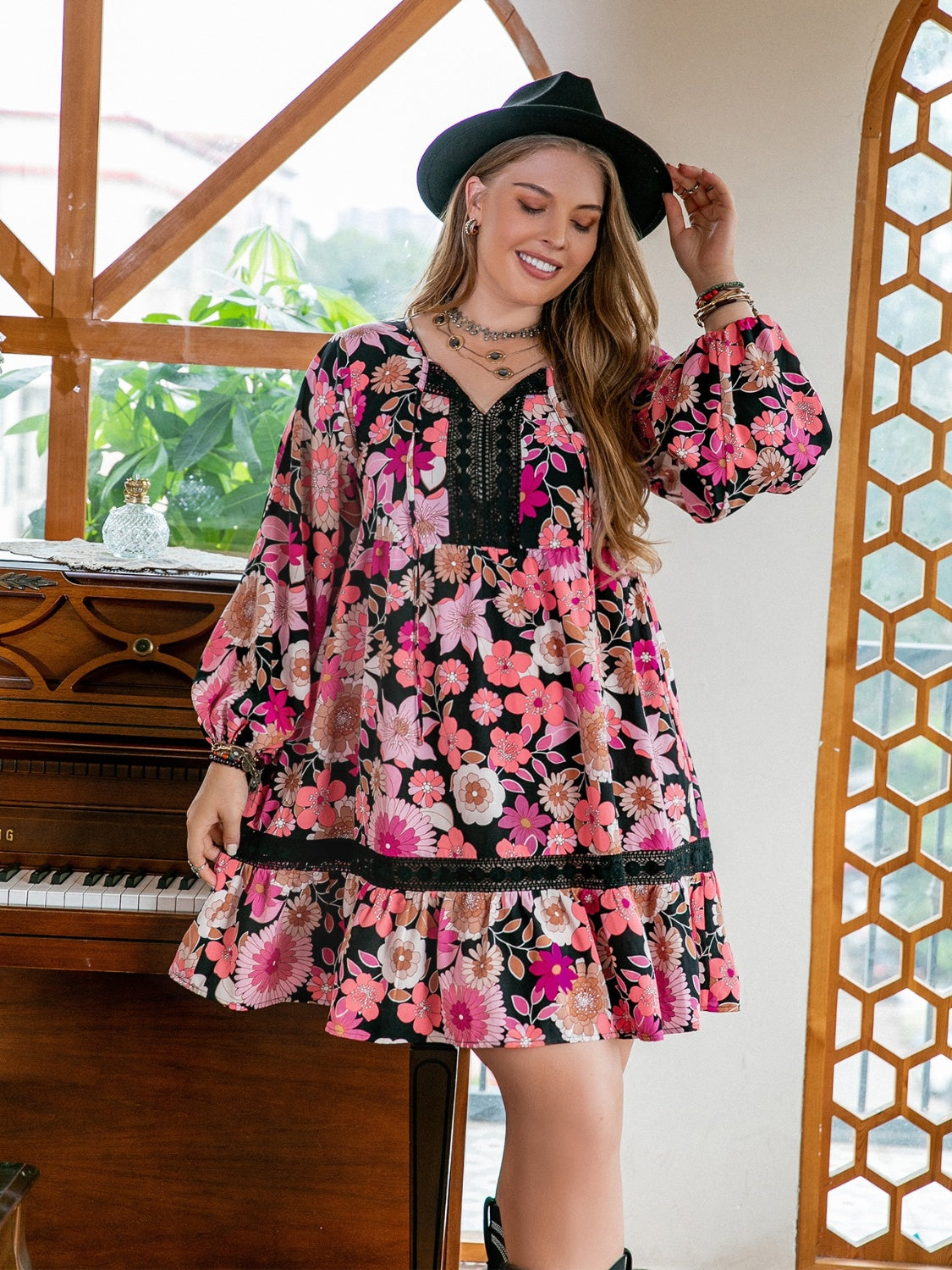 Plus Size Floral Vacation Dress