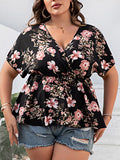 Plus Size Floral Summer Vacation Top