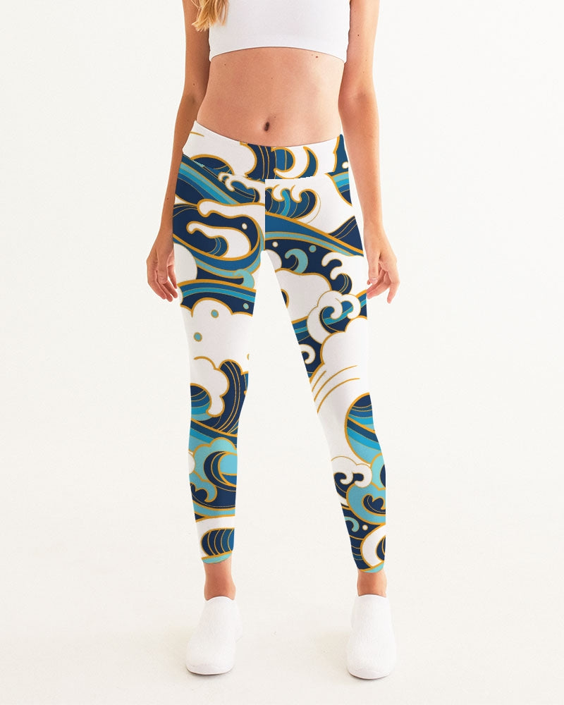 Deep Ocean Waves Women's Yoga Pants