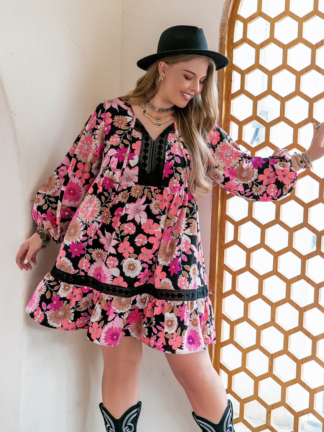 Plus Size Floral Vacation Dress