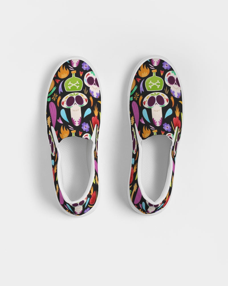 Dia De Muertos Women's Slip-On Canvas Shoe