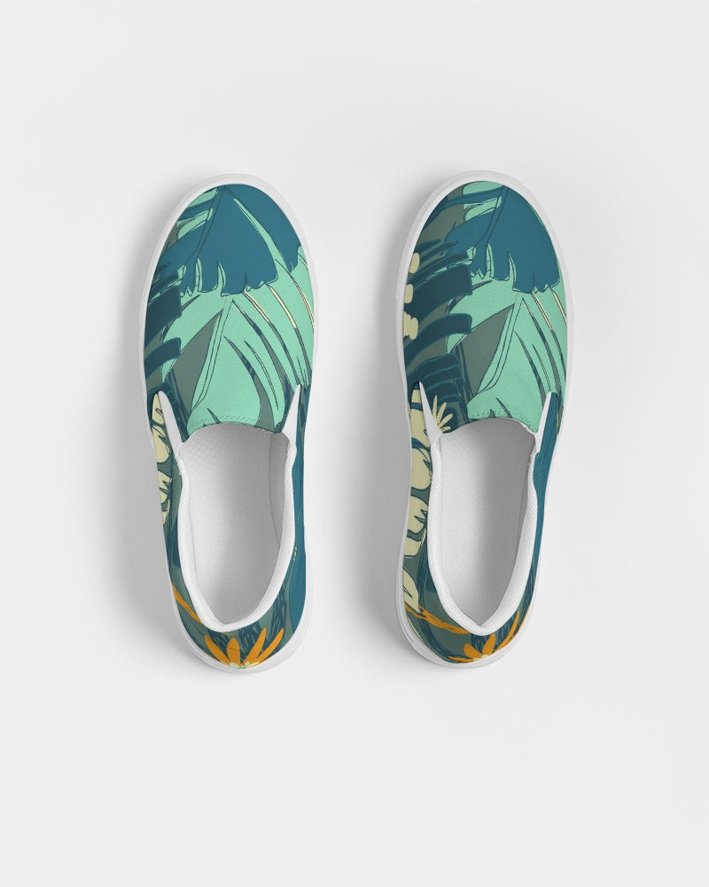 Jungle Blues Women's Tropical Print Slip-On Canvas Shoe