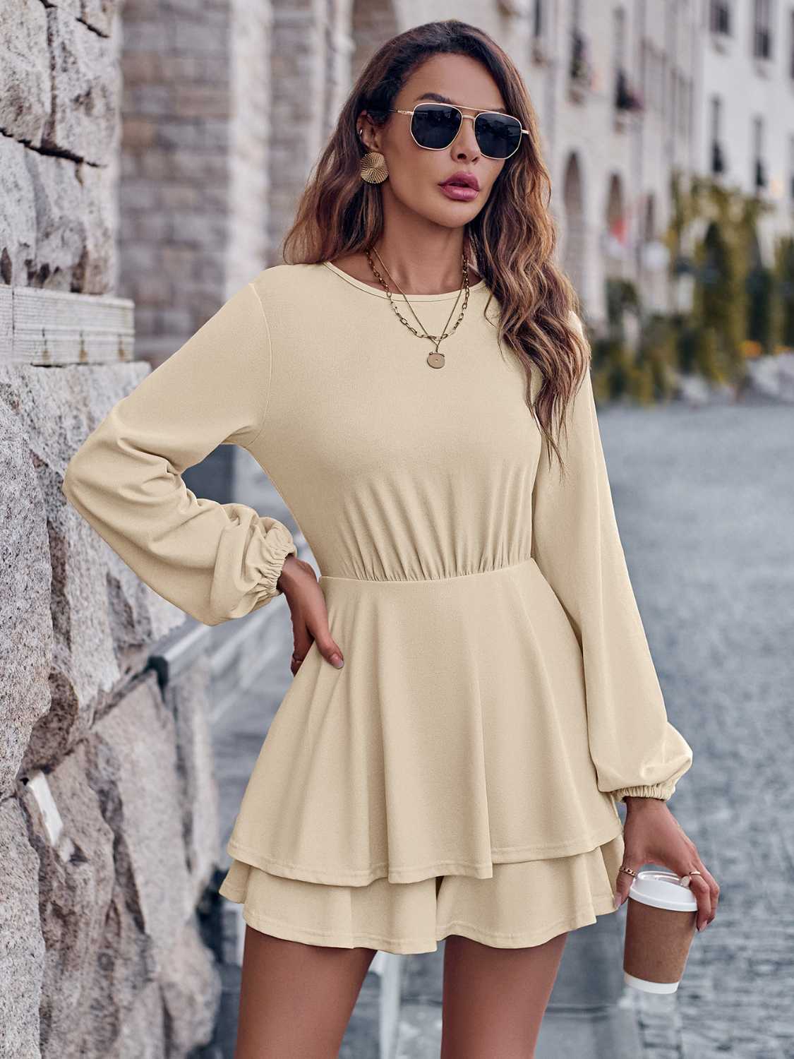 Long Sleeve Resort Mini Dress