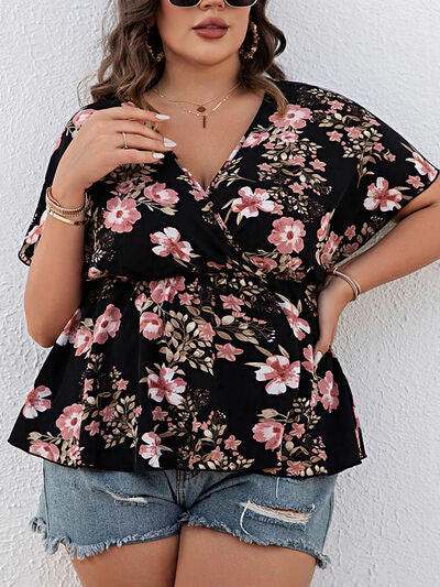 Plus Size Floral Summer Vacation Top