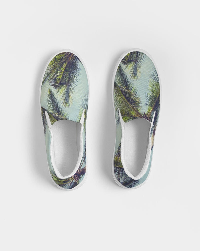 coconut-coco palm-tree Women's Slip-On Canvas Shoe