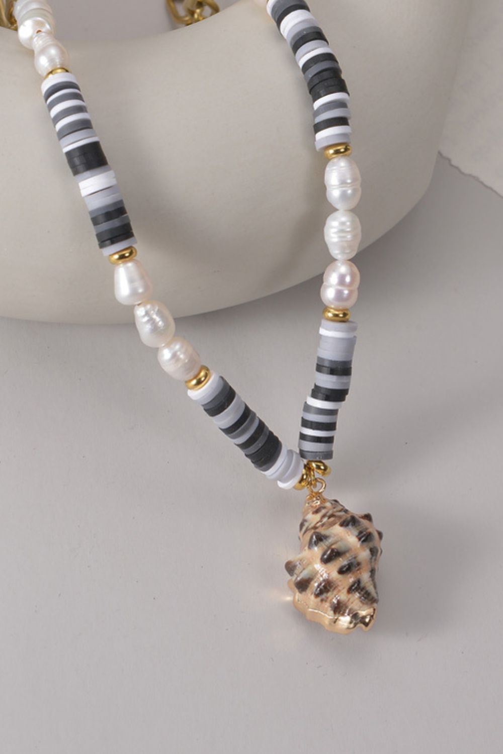 Two-Piece Pearl , Shells, Octopus Beachy Necklace Set