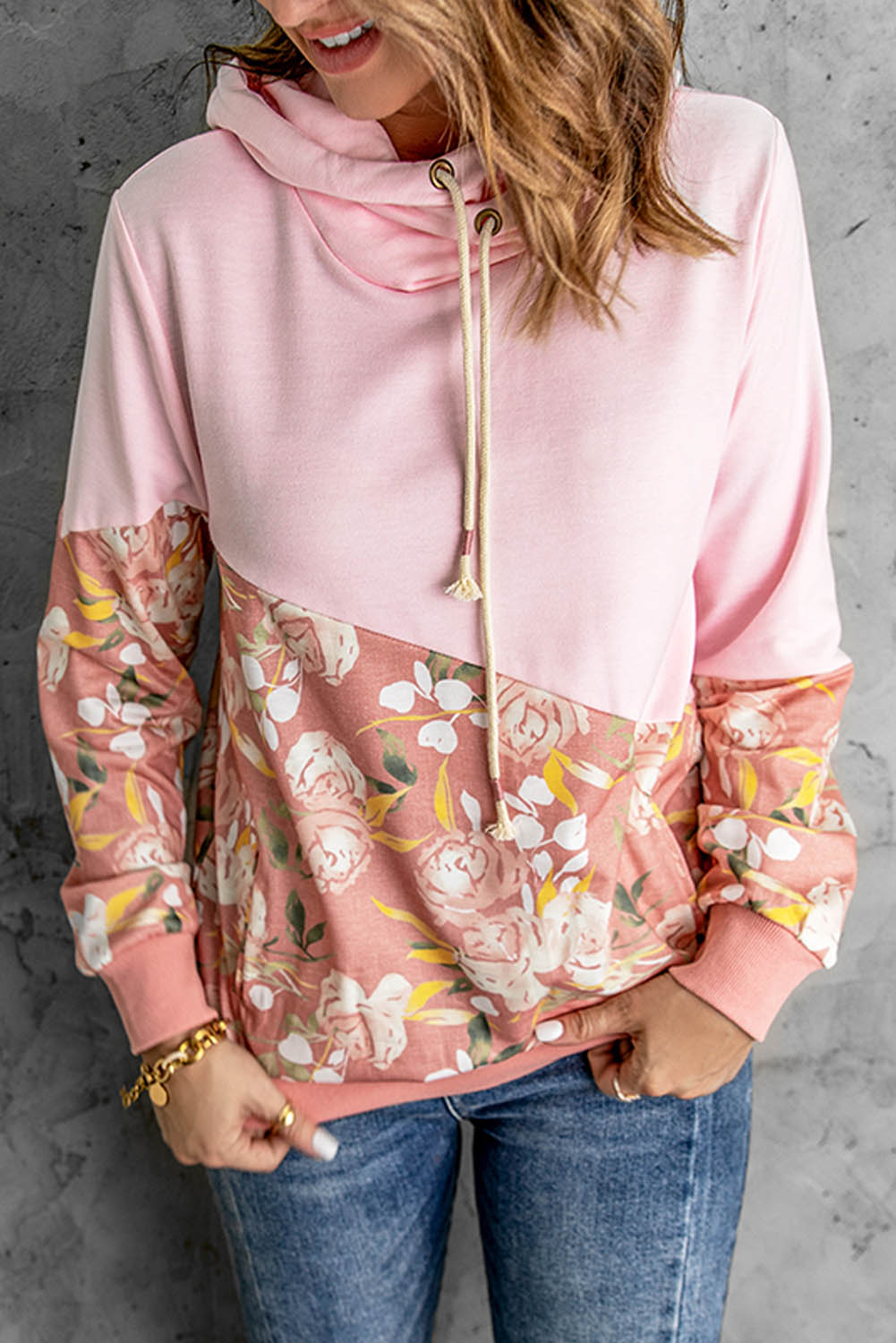 Floral Women's Drawstring Hoodie