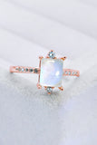 925 Sterling Silver Square Moonstone Ring