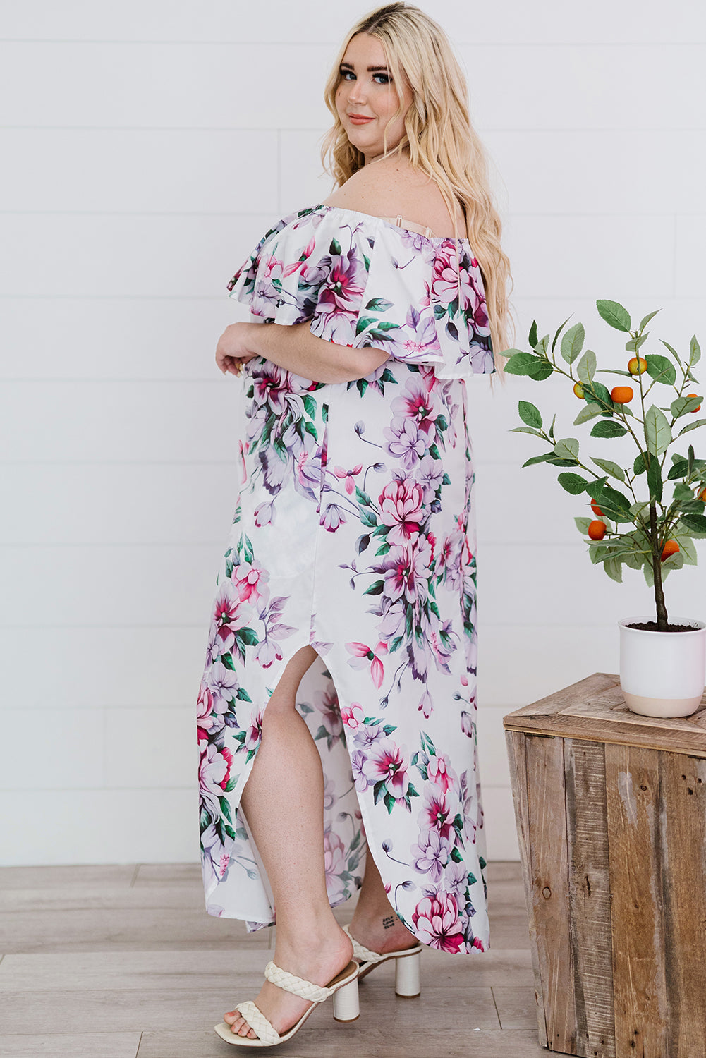 Plus Size Floral Maxi Summer Dress