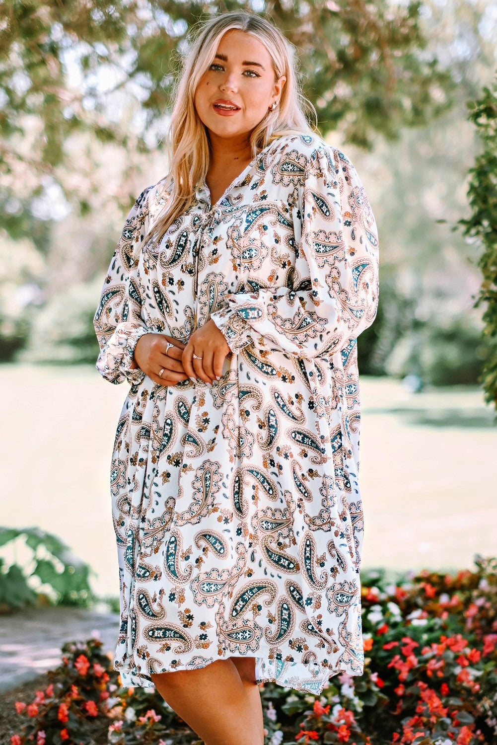 Plus Size Paisley Beach Dress