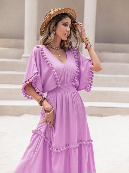 Tassel Trim Summer Dress