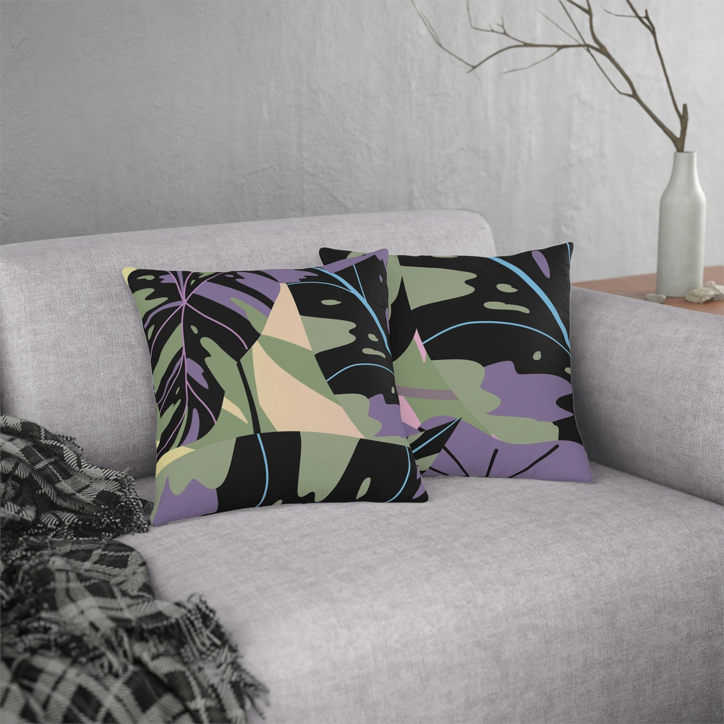 Lavender Jungle Custom Designed Tropical Home Decor Collection, Waterproof Throw Pillows