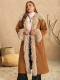 Plus Size Open Front Long Sleeve Coat