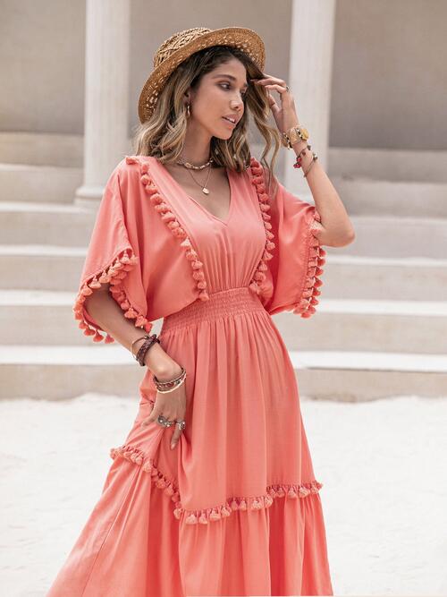 Tassel Trim Summer Dress