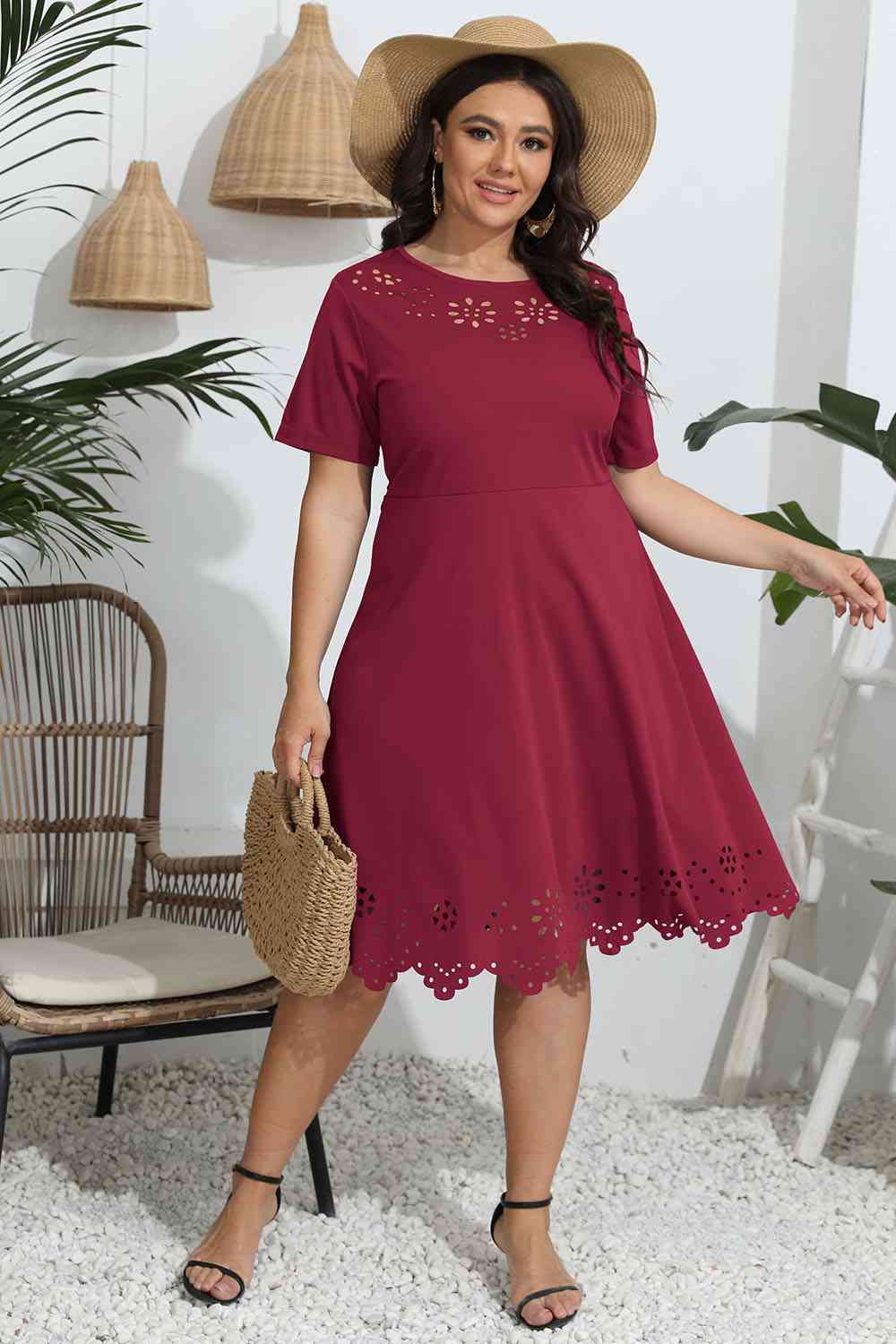 Black Plus Size Resort Vacation Dress