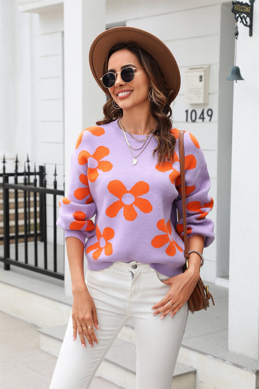 Floral Super Cute Sweater