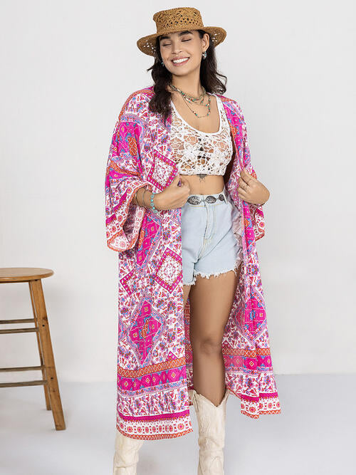 Plus Size Boho Beach Maxi Robe or Swim Cover