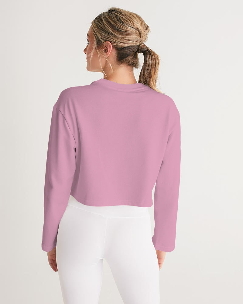 Malibu Pink Base Women's Cropped Sweatshirt