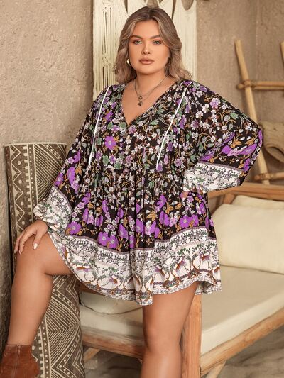 Plus Size Boho Summer Mini Dress