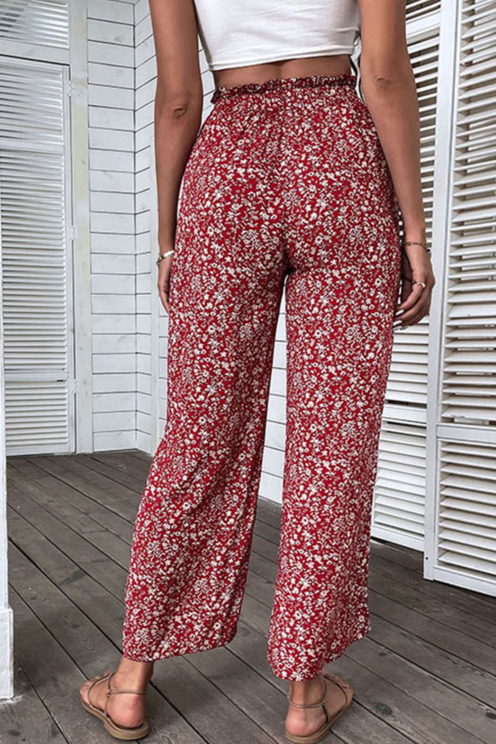 Floral Wide Leg Resort Pants